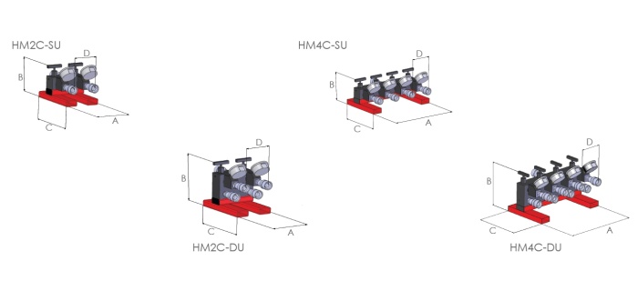 Hi force dim draw system components controlled manifolds