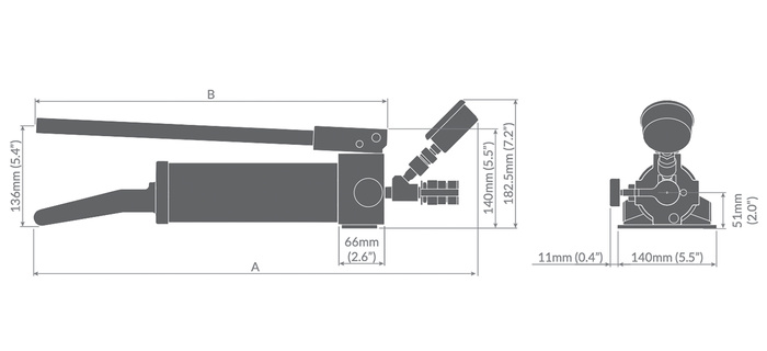 PHS Hand pump Dim drawing